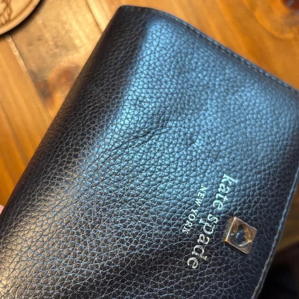 Kate Spade Black Textured Wallet